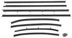 Window Felts, 69 Chevelle, 2dr Sedan, 8 pieces, Reproduction Flat Style