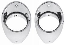 Dash Vent Bezels, 66-67 Chevelle / El Camino, Chrome, Pair