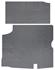 Trunk Mat, Vinyl, 1966-67 Cutlass/Skylark, Gray/Black