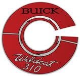 Decal, Air Cleaner, Wildcat 310, 1964-66 Buick, 7 Inch, Red/Silver