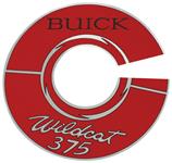 Decal, Air Cleaner, 1966 Buick, 7" Wildcat 375, Silver