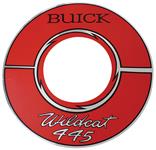 Decal, Air Cleaner, 1964-66 Buick, 10" Wildcat 445, Red/Silver