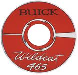 Decal, Air Cleaner, 1964-66 Buick, 14" Wildcat 465, Red/Silver