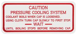 Decal, Cooling System Caution, 1961 Skylark/Special