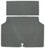 Trunk Mat, Felt, 1970 Grand Prix, Gray/Green