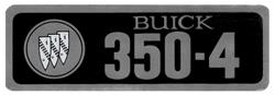 Decal, Valve Cover, 1968-72 Skylark, Buick Tri-Shield 350-4