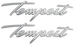 Emblems, 61 Tempest, Fender / 62 Tempest, Quarter Panel, Pair