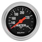 Gauge, Water Temp, AutoMeter, 2-1/16", Mechanical, 120-240F, 12FT Line