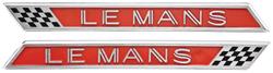 Emblems, 63 LeMans, Front Fender, Pair