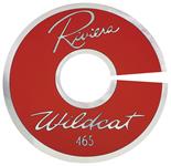 Decal, 63 Riviera, Air Cleaner, 425, Wildcat 465, 14", Clear, Aluminum