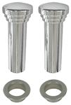 Door Lock Knob & Ferrule Kit, 1954-58 Cadillac, Chrome, Smooth