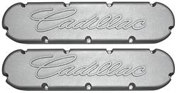 Valve Covers, 368-500 Cadillac, Flat Top, Raised Script