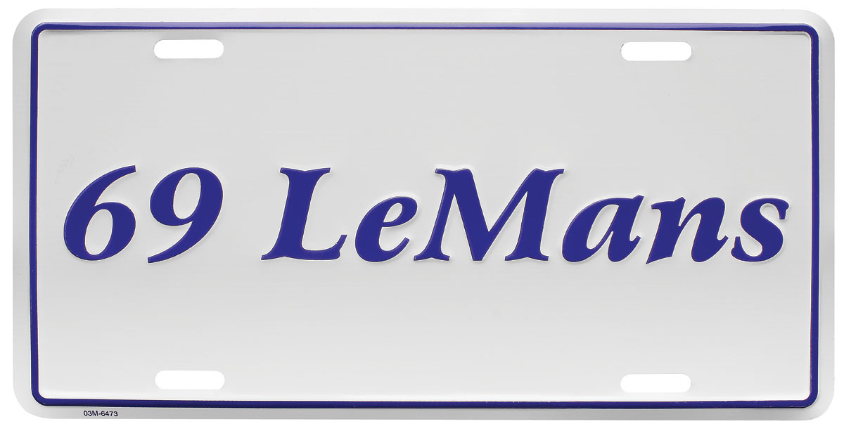 License Plate, 69 LeMans @ OPGI.com