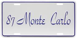 License Plate, 87 Monte Carlo