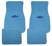 Floor Mats, Raylon Loop, 64-73 Chevelle/El Camino/Monte Carlo, Bowtie, 4pc