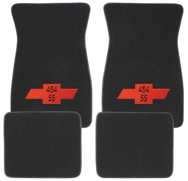 Floor Mats Raylon 1964 77 454 Ss W Red Bowtie Logo