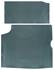 Trunk Mat, Rubber, 1964-65 Cutlass/Skylark, Aqua/Black