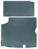 Trunk Mat, Rubber, 1966-67 Cutlass/Skylark, Aqua/Black