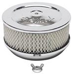 Air Cleaner, Pro-Flo, Edelbrock, 6" x 5-1/8" w/2" Element, Chrome