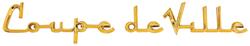 Emblem, Fender, 1956 "Coupe DeVille" Script, Gold, 3-Piece