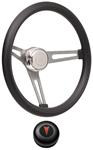 Steering Wheel Kit, 59-68 Pontiac, Retro Foam, Tall Cap, Arrowhead, Black