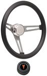 Steering Wheel Kit, 69-77 Pontiac, Retro Foam, Hi Rise Cap, Arrowhead, Black