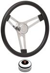 Steering Wheel Kit, 69-77 Pontiac, Sym Foam, 3.25, Tall Cap, Arrowhead, Polished
