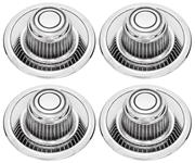 Hub Caps, 1964-77 Chevrolet, Rally Wheel, Tall, Chromed Plastic