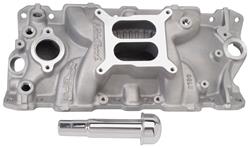 Intake Manifold, Edelbrock, Performer EPS, SB Chevy, W/ Oil Fill Tube