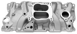 Intake Manifold, Edelbrock, SB Chevy, Performer, W/ EGR