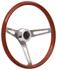 Steering Wheel Kit, 59-69 GM, Retro Wood, Hi Rise Cap, Plain, Black