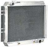 Radiator, Aluminum, Be Cool, 1966-67 Chev/EC, AT, Driver Upper/Pass Lower, Sat.