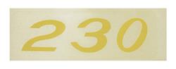 Decal, Valve Cover, 1964-77 Chevelle/El Camino/Monte Carlo, 230HP, Gold