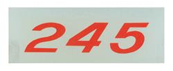 Decal, Valve Cover, 1964-77 Chevelle/El Camino/Monte Carlo, 245HP, Orange