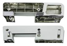 Armrest Bases, Rear, 1960-67, Chrome, Pair