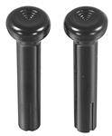 Knobs, Door Lock, 1968-77, Black, Pair