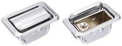 Ash Tray, Rear Armrest, 1968-72 A-Body, Chrome, 2-7/8" X 1-3/4", Pair