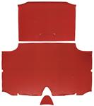 Trunk Mat, Vinyl, 1960 Bonneville Coupe/Convertible, Red Houndstooth