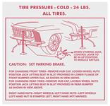 Decal, Jacking Instructions, 1963 Riviera, In Trunk