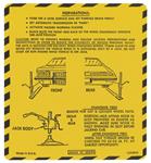 Decal, Jacking Instructions, 1974 Riviera, In Trunk, GM # 1245845