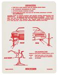 Decal, Jacking Instruction, 1973 Riviera