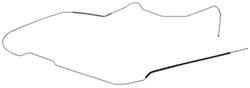 Fuel Line, Front/Rear, 1964-67 Chevelle Hardtop, 5/16"