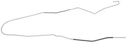 Fuel Line, Front/Rear, 1964-67 Chevelle Convertible, 5/16"