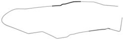 Fuel Line, Front/Rear, 1964-67 Chevelle Convertible, 3/8"