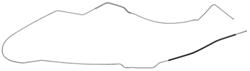 Fuel Line, Front/Rear, 1964-66 Chevelle Convertible, 5/16"