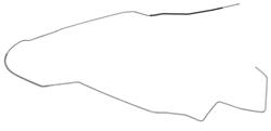 Fuel Line, Front/Rear, 1968 Chevelle Hardtop, 5/16"