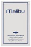 Owners Manual, 1983 Malibu Classic