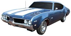 Decal Set, 1969 Cutlass, W42 Hood/Trunk Stripes