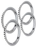 Trim Rings, 15"X6" Rally Wheel, Round Lip, Chromed Stainless Steel