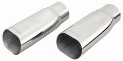 Exhaust Tips, Clamp-On, Pypes, 69-72 Chevelle/El Camino, Oval, Stainless Steel